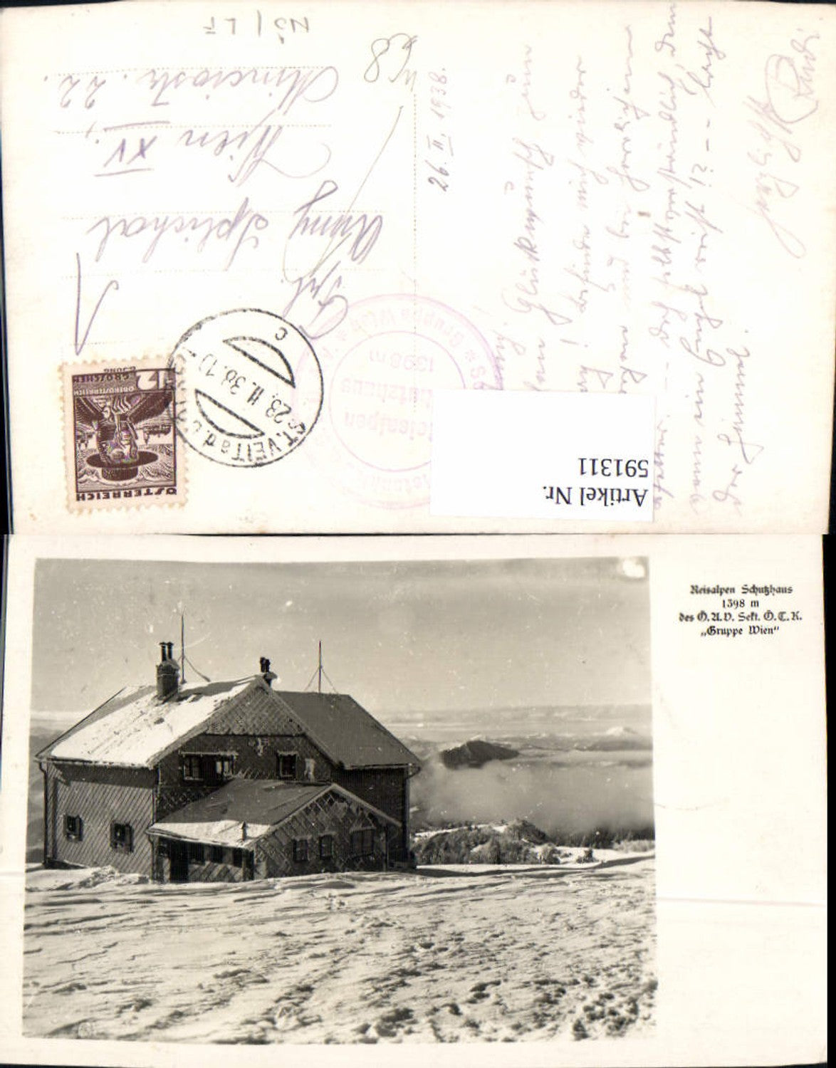 591311,Reisalpenschutzhaus Ebenwald Kleinzell Winterpartie