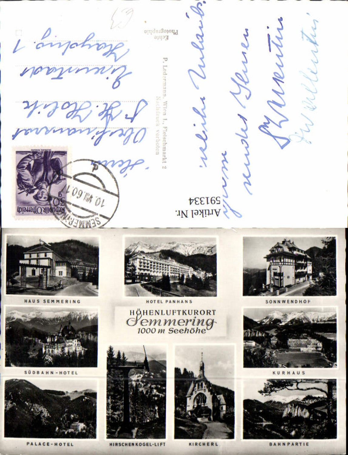 591334,Mehrbild Ak Semmering Hotel Panhans Sonnwendhof Kircherl