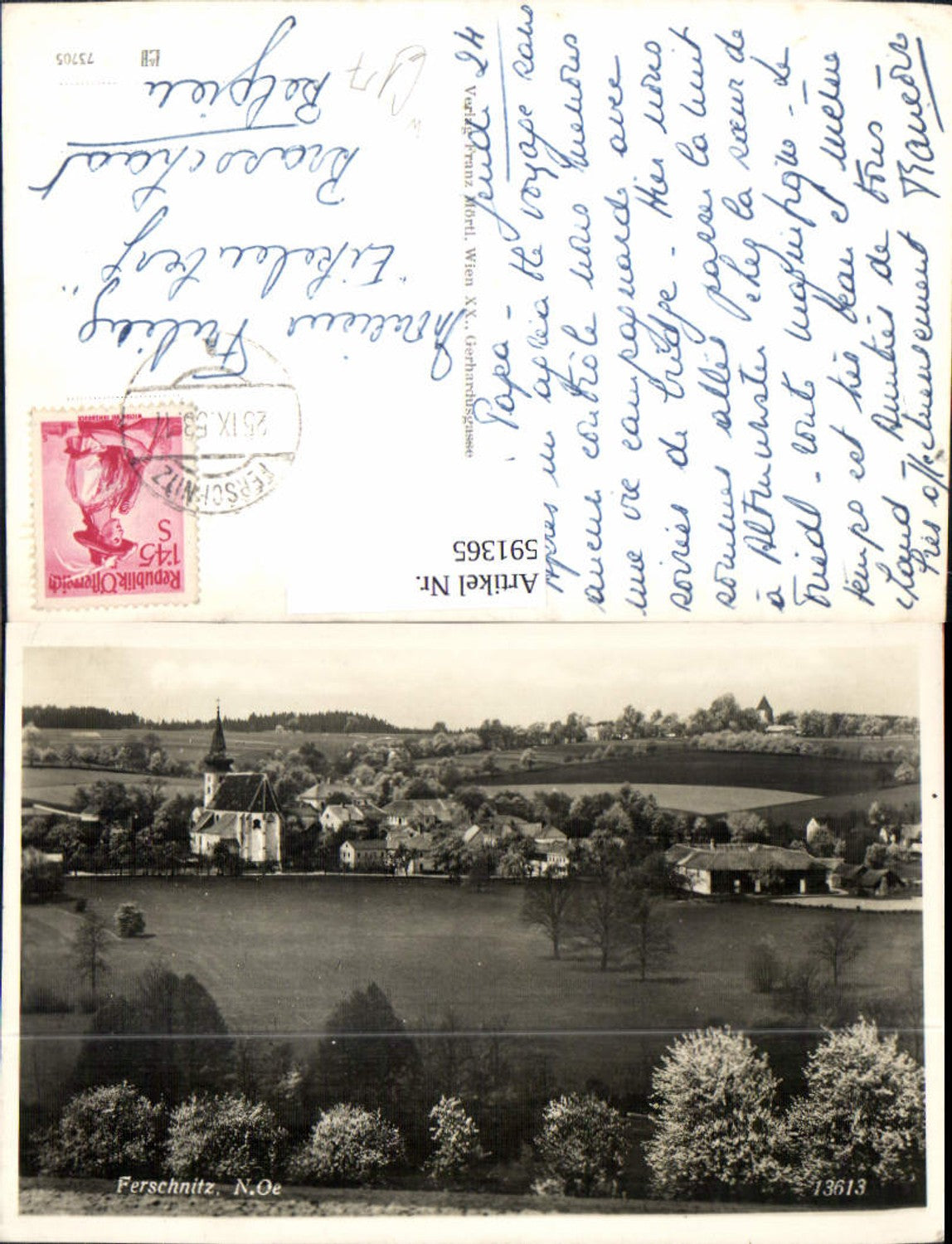 591365,Foto Ak Ferschnitz Ansicht