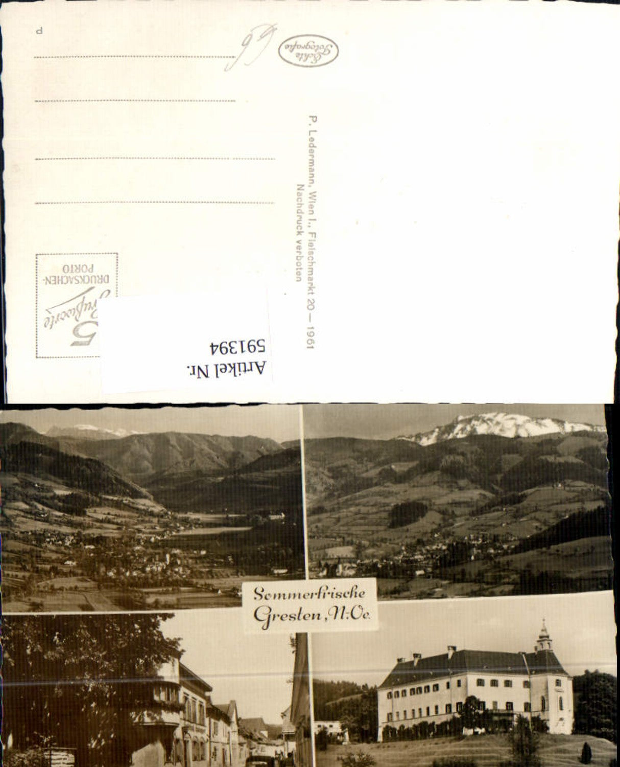 591394,Mehrbild Ak Gresten Schloss Stiebar