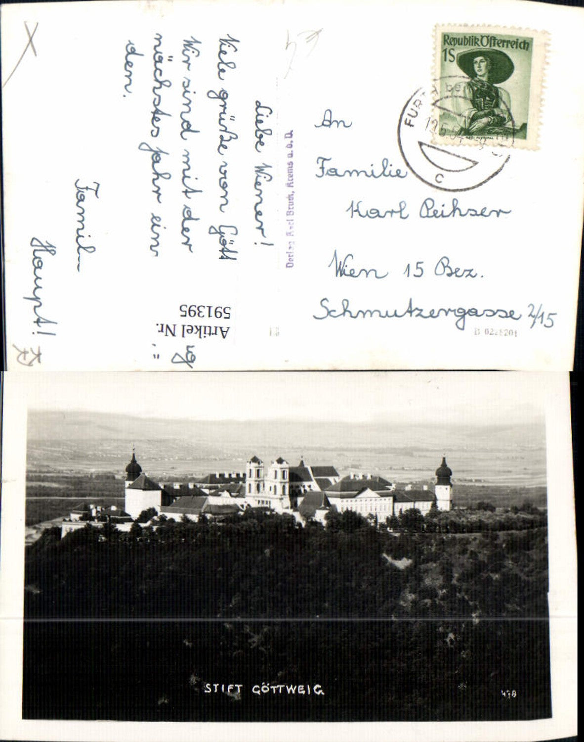 591395,Foto Ak Stift Göttweig Furth bei Göttweig