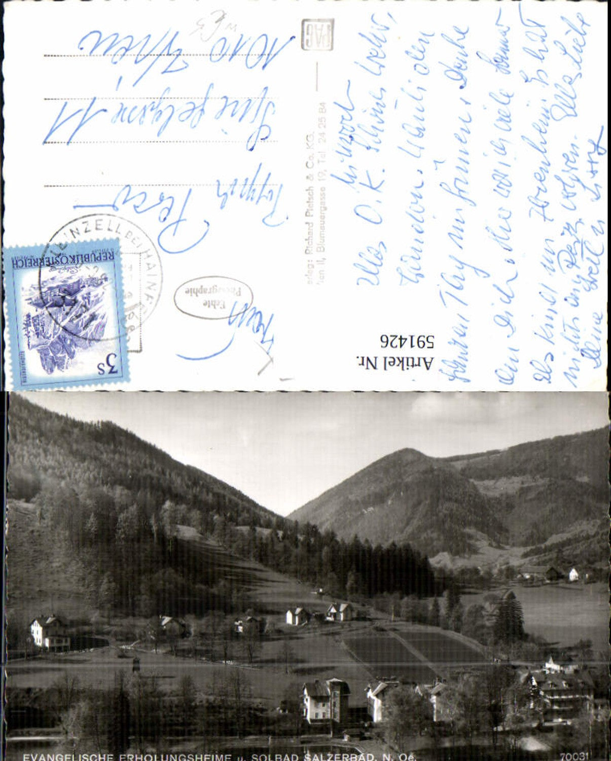 591426,Foto Ak Salzerbad Kleinzell Evang. Erholungsheime