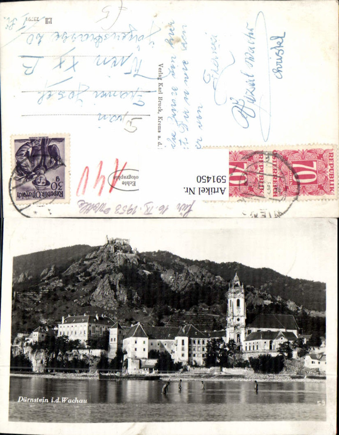 591450,Foto Ak Dürnstein i. d. Wachau