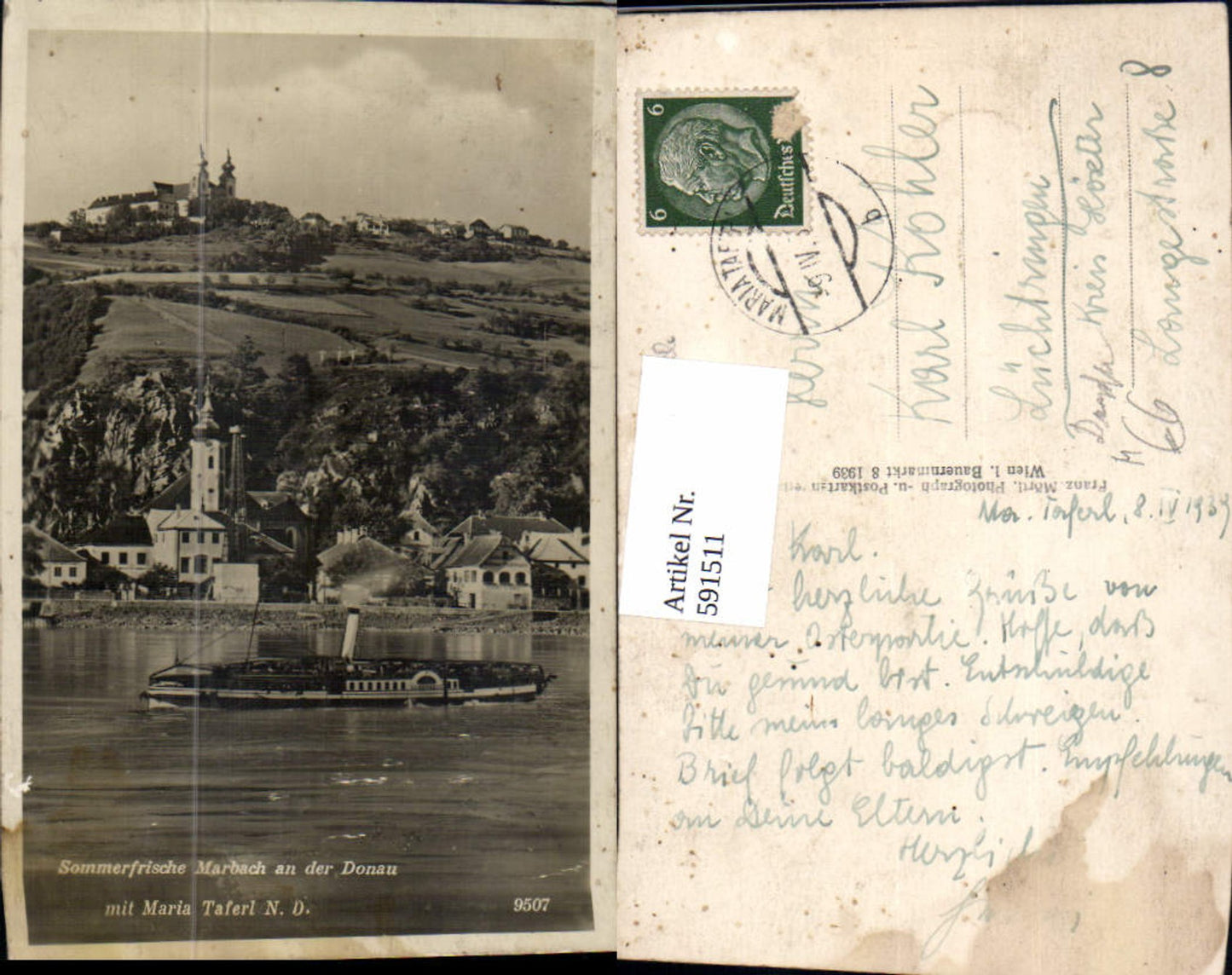 591511, Marbach an der Donau with Maria Taferl, ship/steamer Babenberg