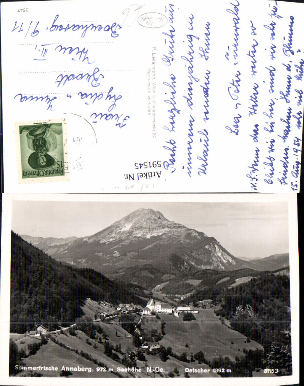 591545,Foto Ak Annaberg m. Ötscher