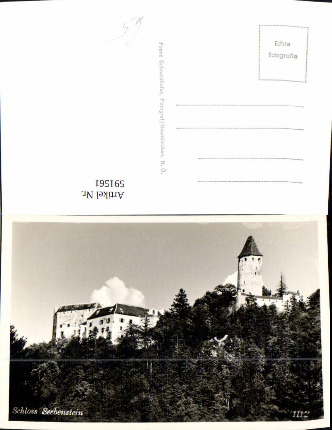591561,Foto Ak Schloss Seebenstein