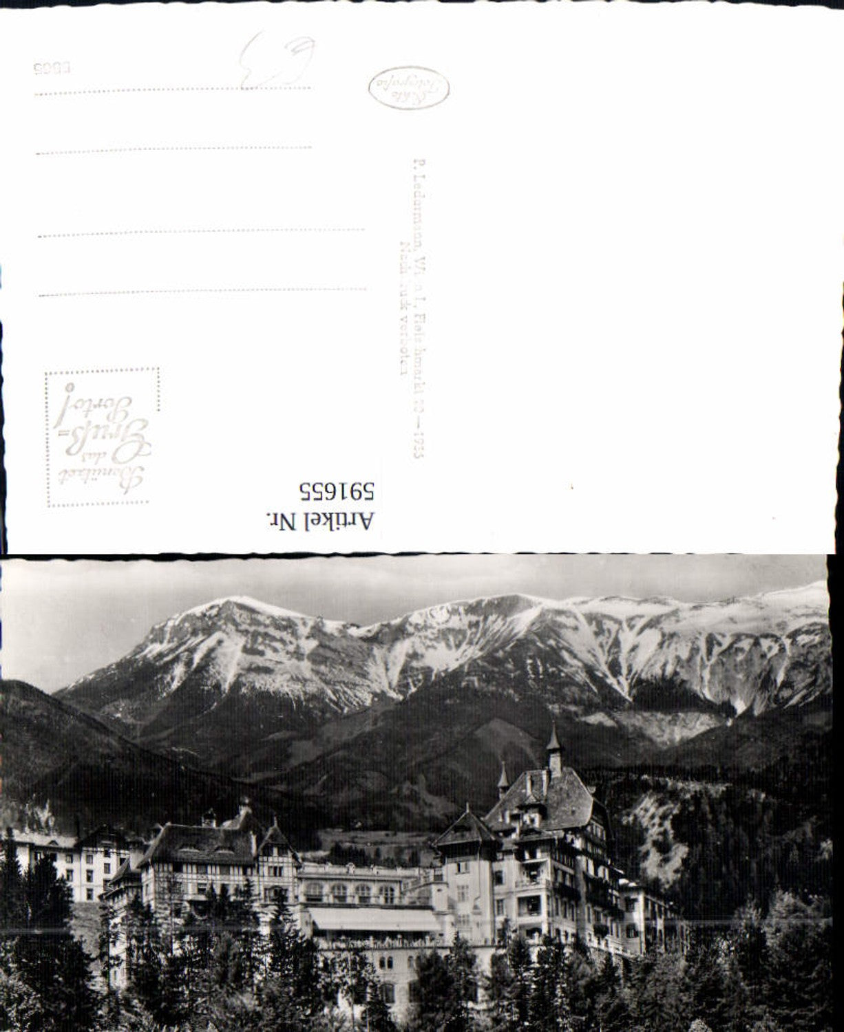 591655,Foto Ak Semmering Südbahnhotel geg. Rax