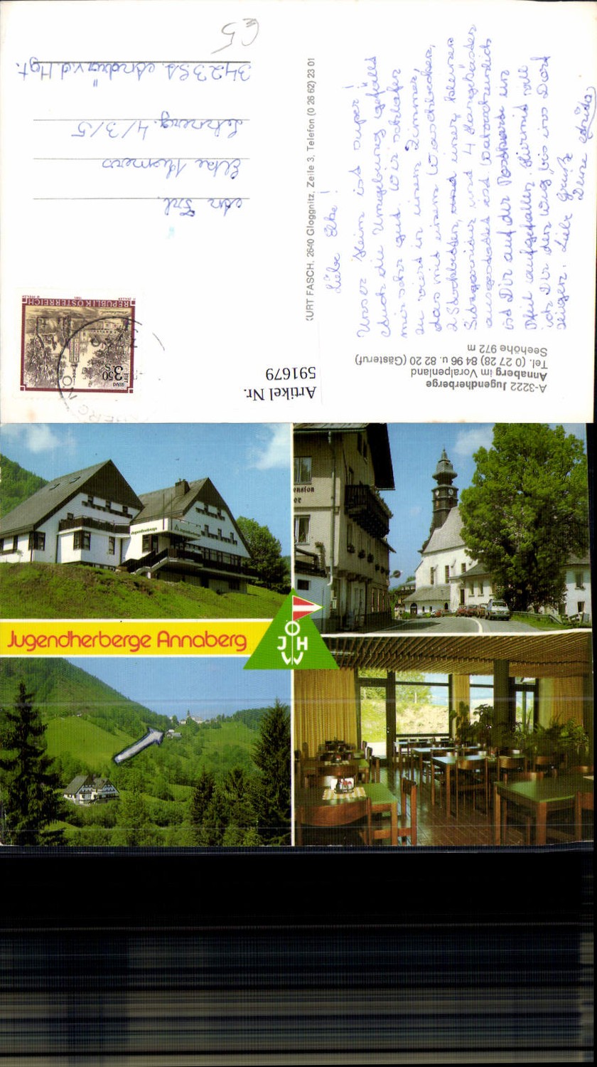 591679,Mehrbild Ak Jugendherberge Annaberg Kirche Speisesaal