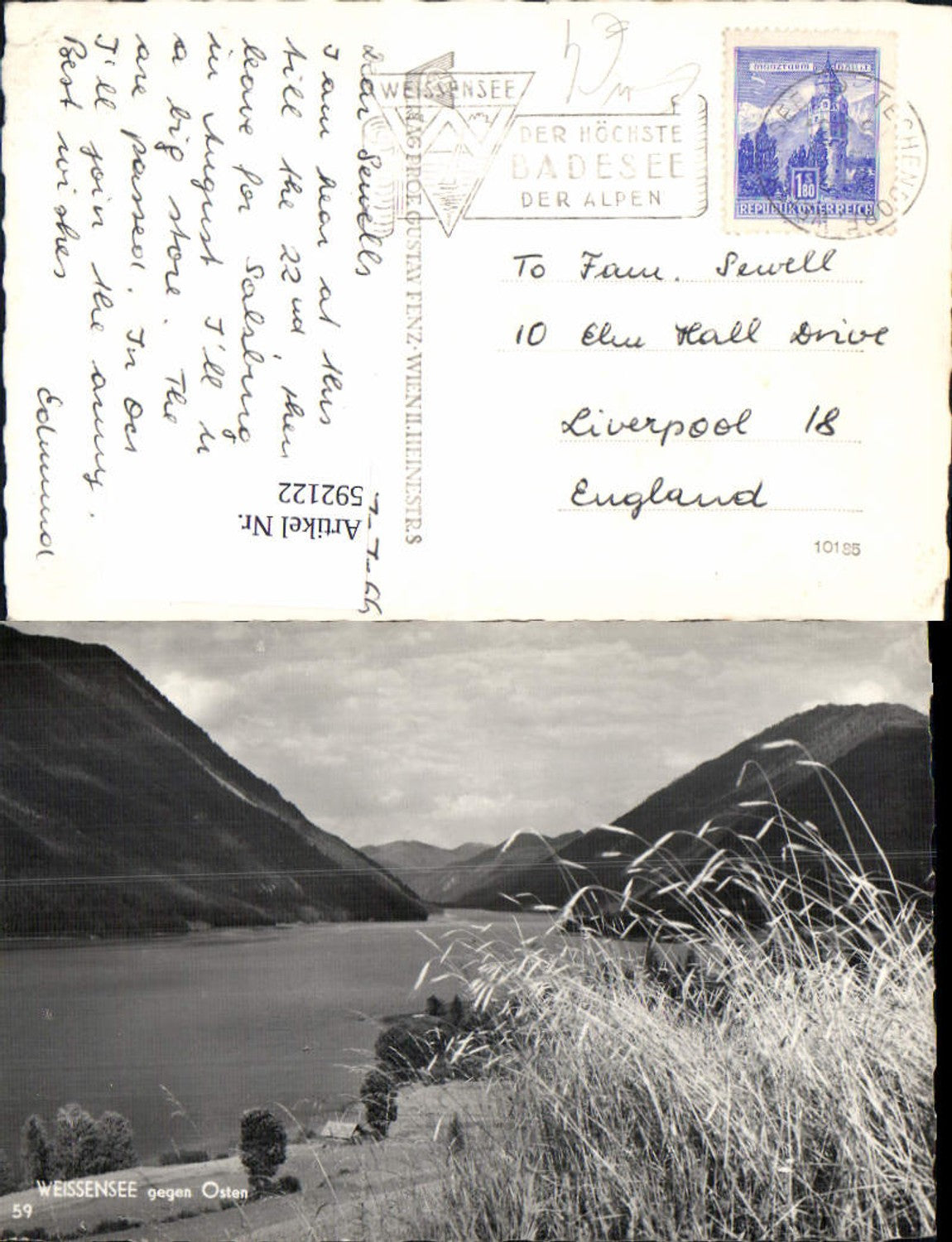 592122,Foto Ak Weissensee geg. Osten Weißensee