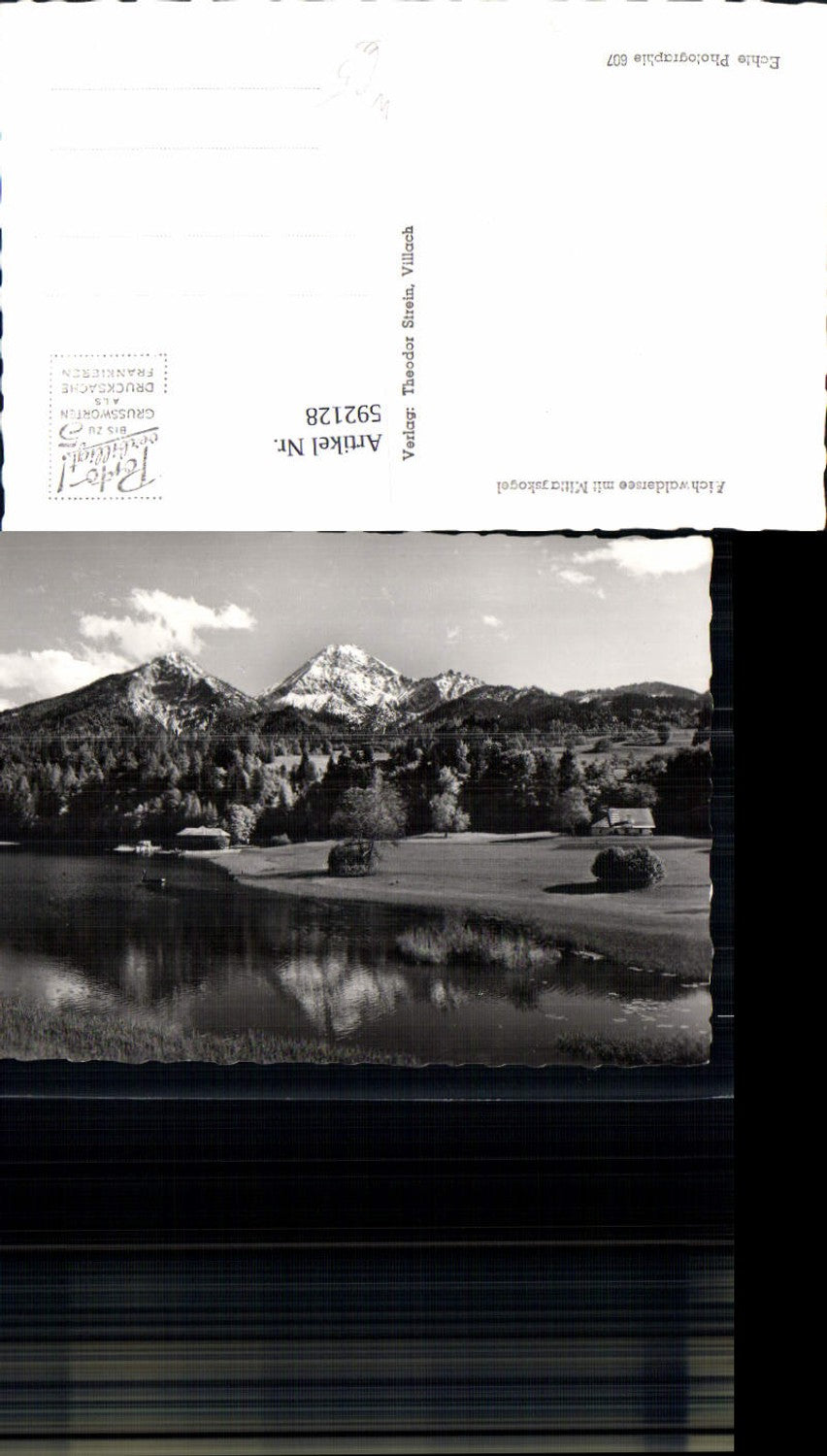 592128,Foto Ak Aichwaldsee m. Mittagskogel Finkenstein am Faaker See