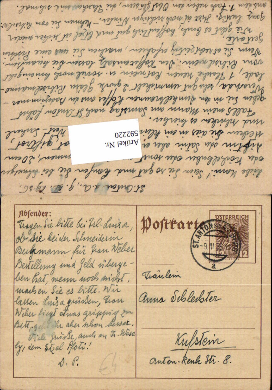 Alte Ansichtskarte – Old Postcard