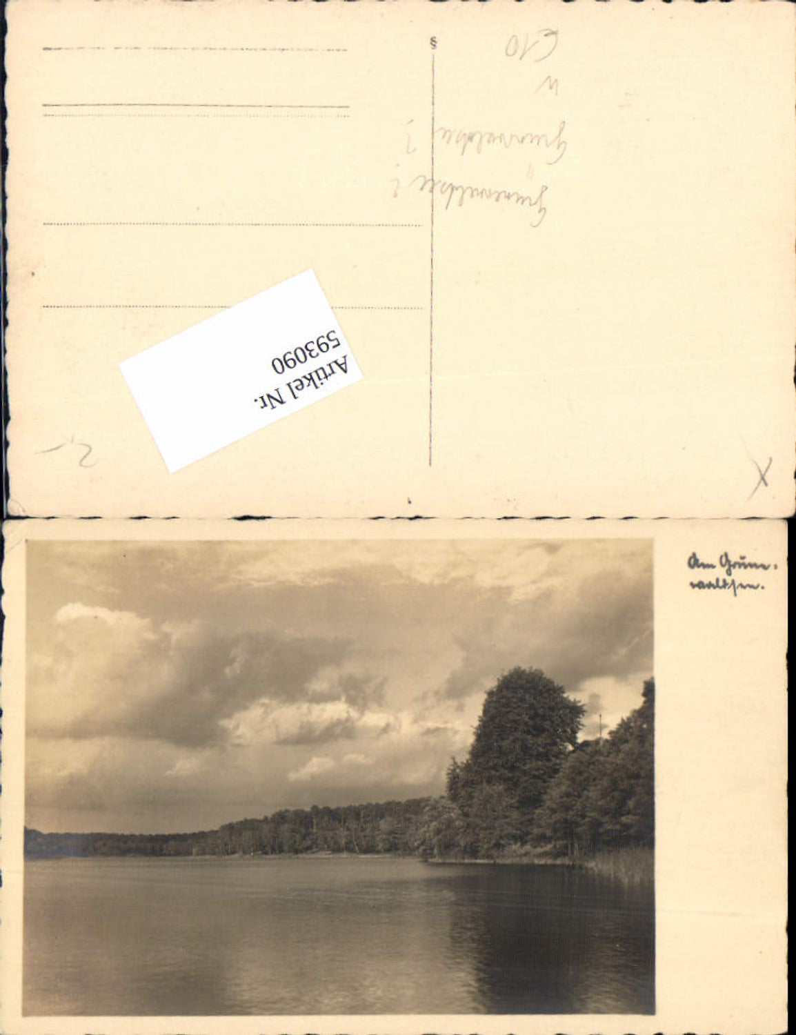 593090,Foto-AK Berlin Wilmersdorf Charlottenburg Grunewaldsee