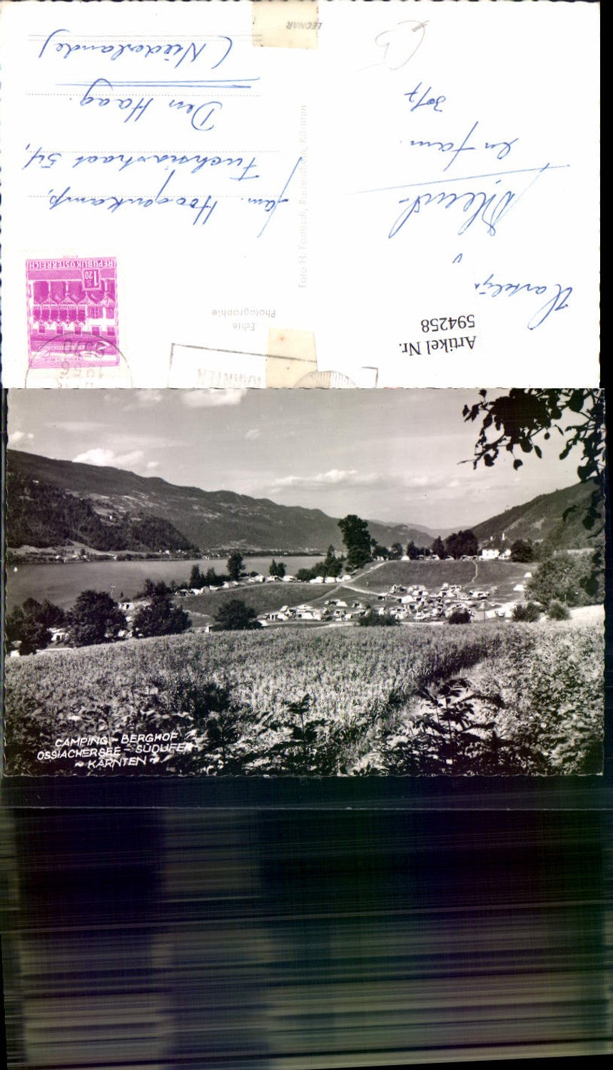 594258,Foto Ak Camping Berghof Südufer Villach Landskron Ossiacher See