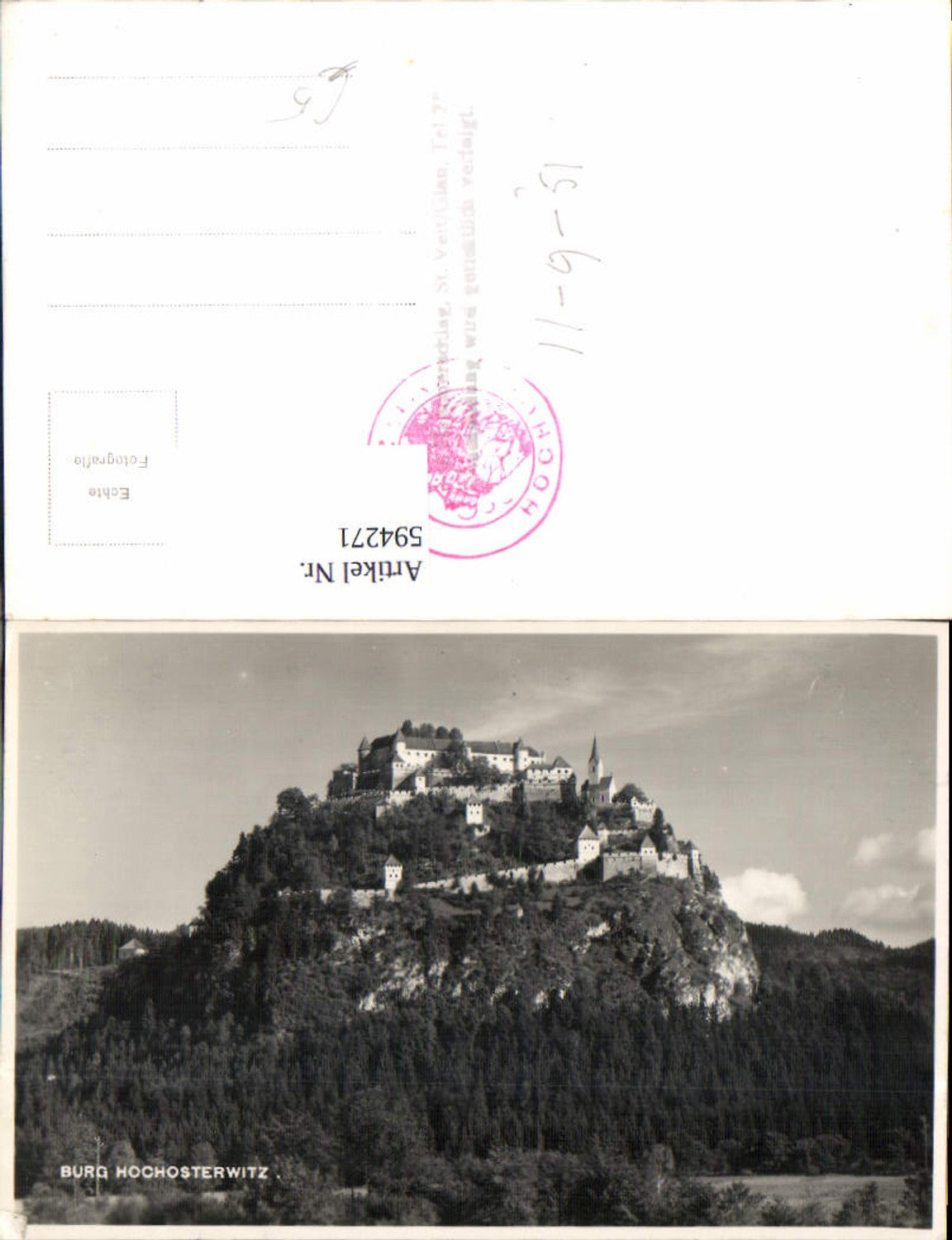 594271,Foto Ak Burg Hochosterwitz Sankt Georgen am Längsee