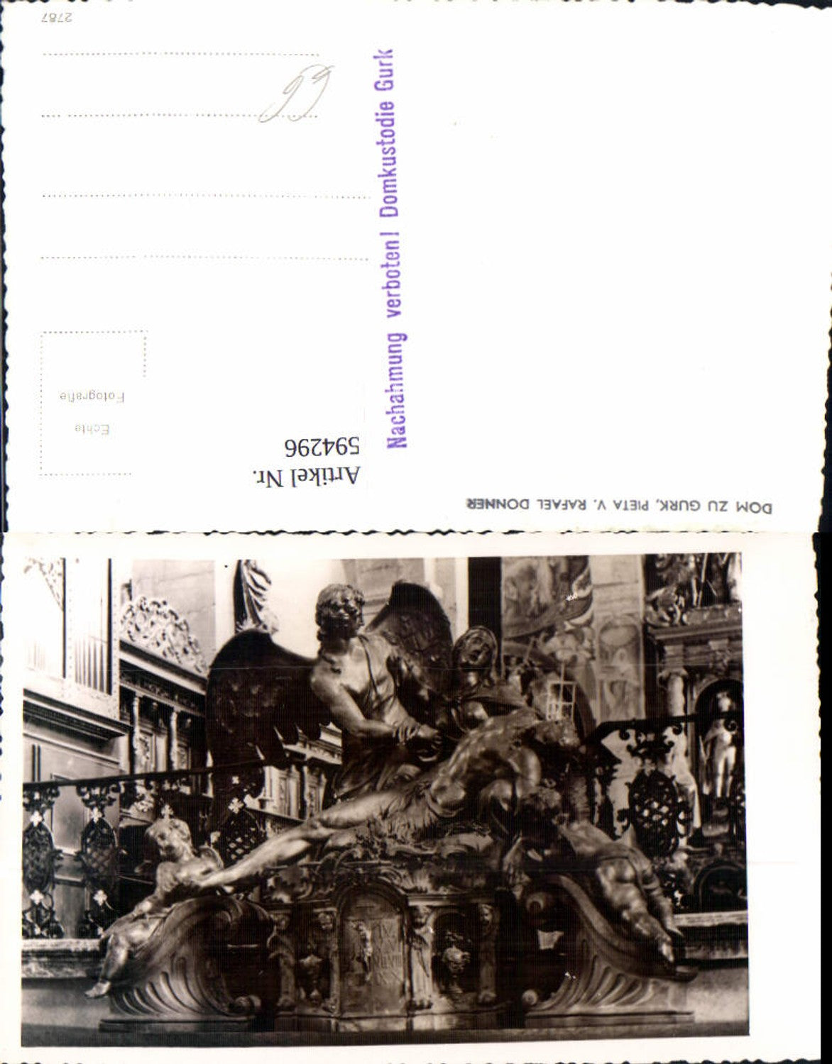 594296,Foto Ak Dom zu Gurk Pieta v. Rafael Donner