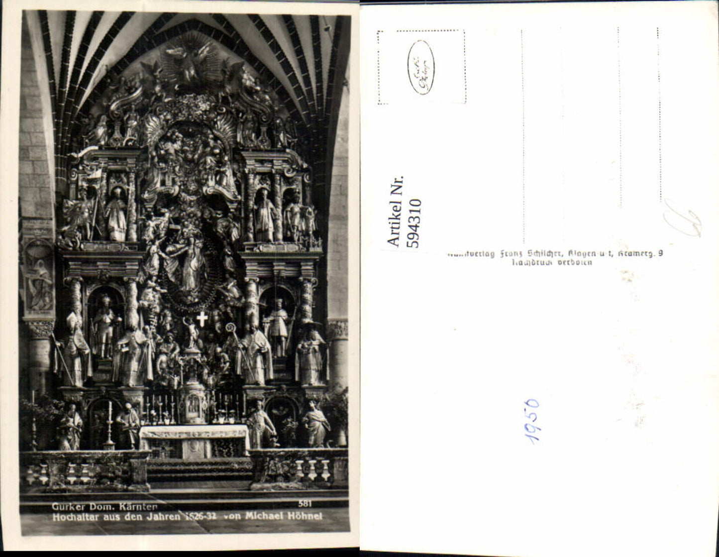 594310, Photo Ak Gurk Cathedral Interior High Altar