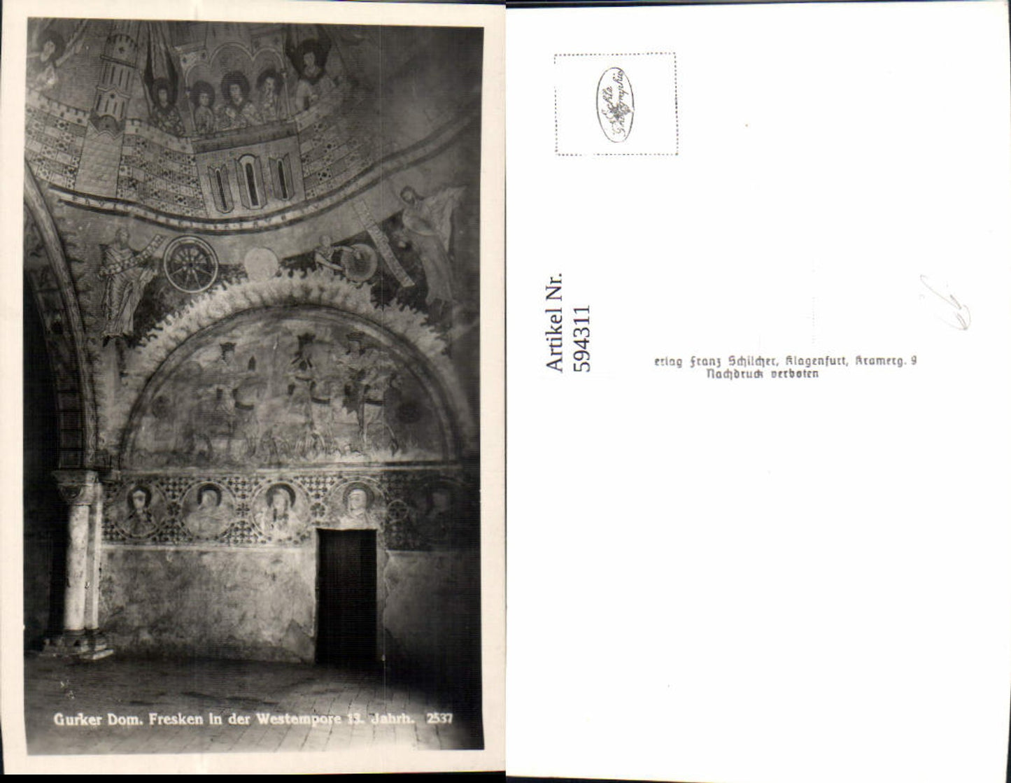 594311,Foto Ak Dom zu Gurk Fresken i. d. Westempore