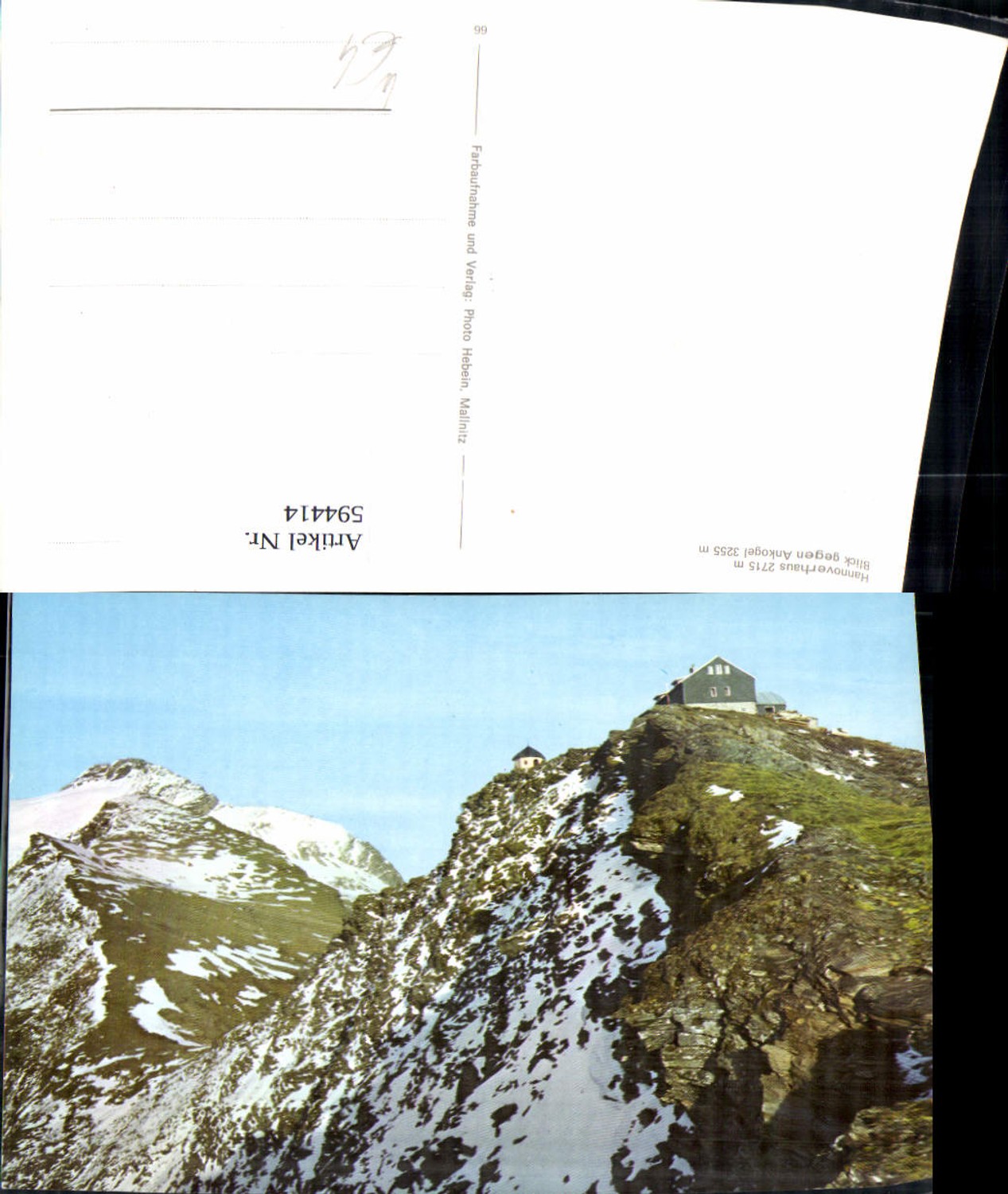 594414,Mallnitz Hannoverhaus Blick geg. Ankogel