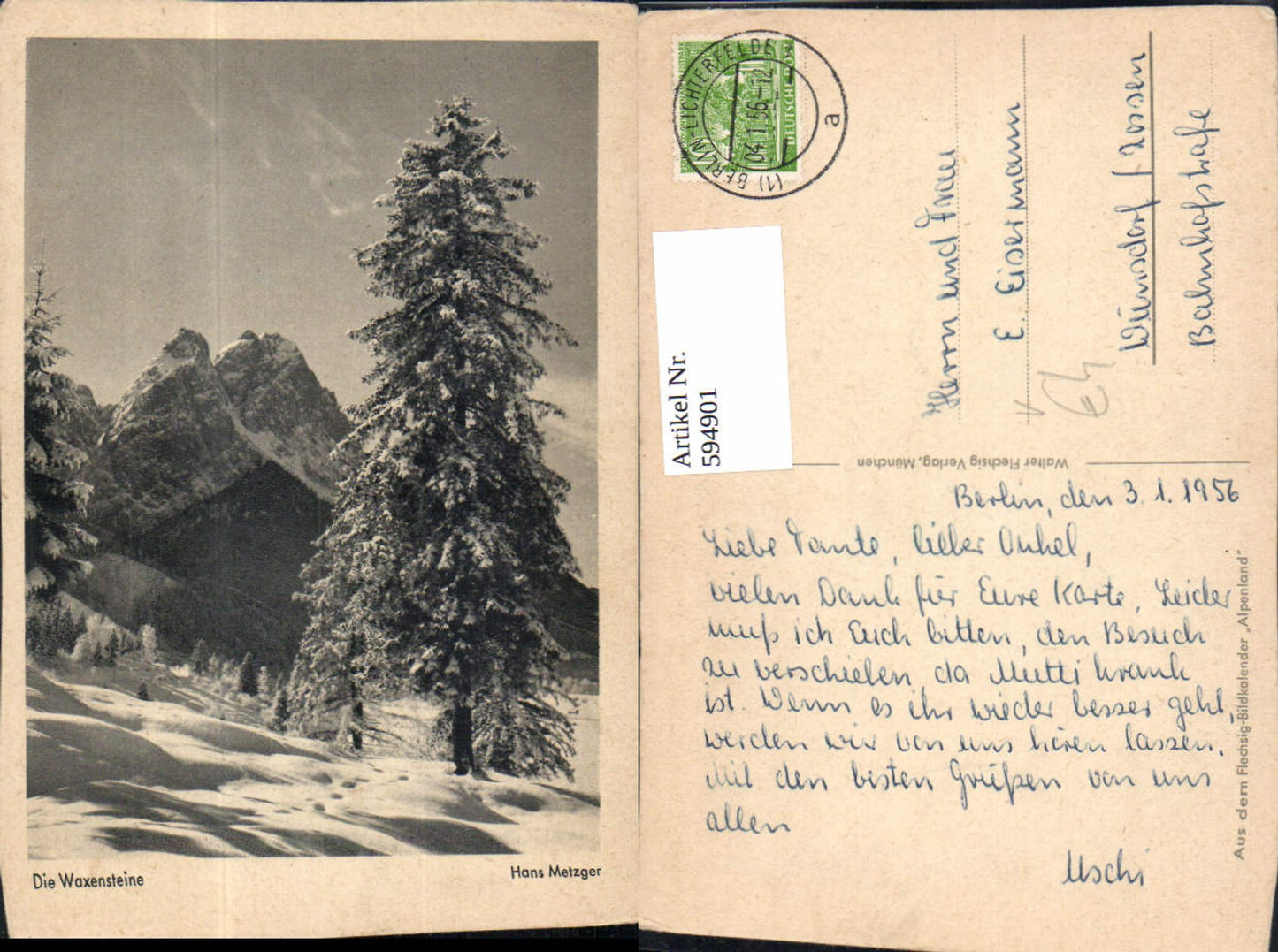 594901, Waxensteine near Garmisch-Partenkirchen, winter landscape pub Walter Flechsig