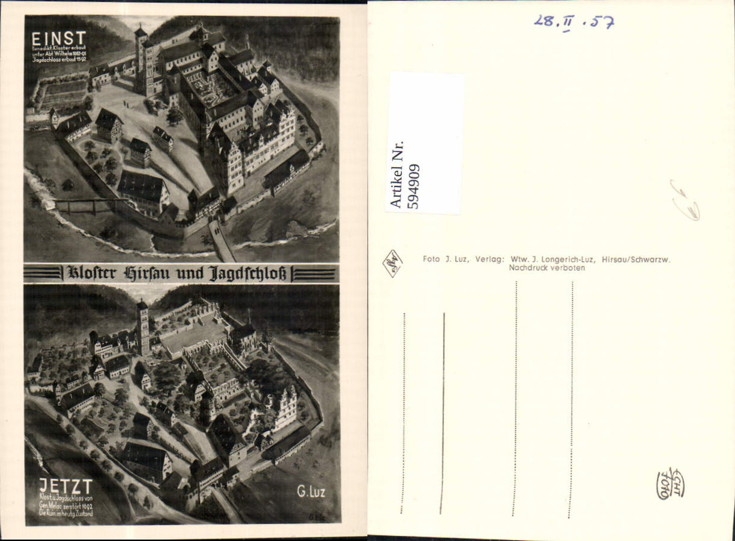 594909,Mehrbild Ak Hirsau Calw Kloster Schloss Jagdschloss Einst u. Jetzt