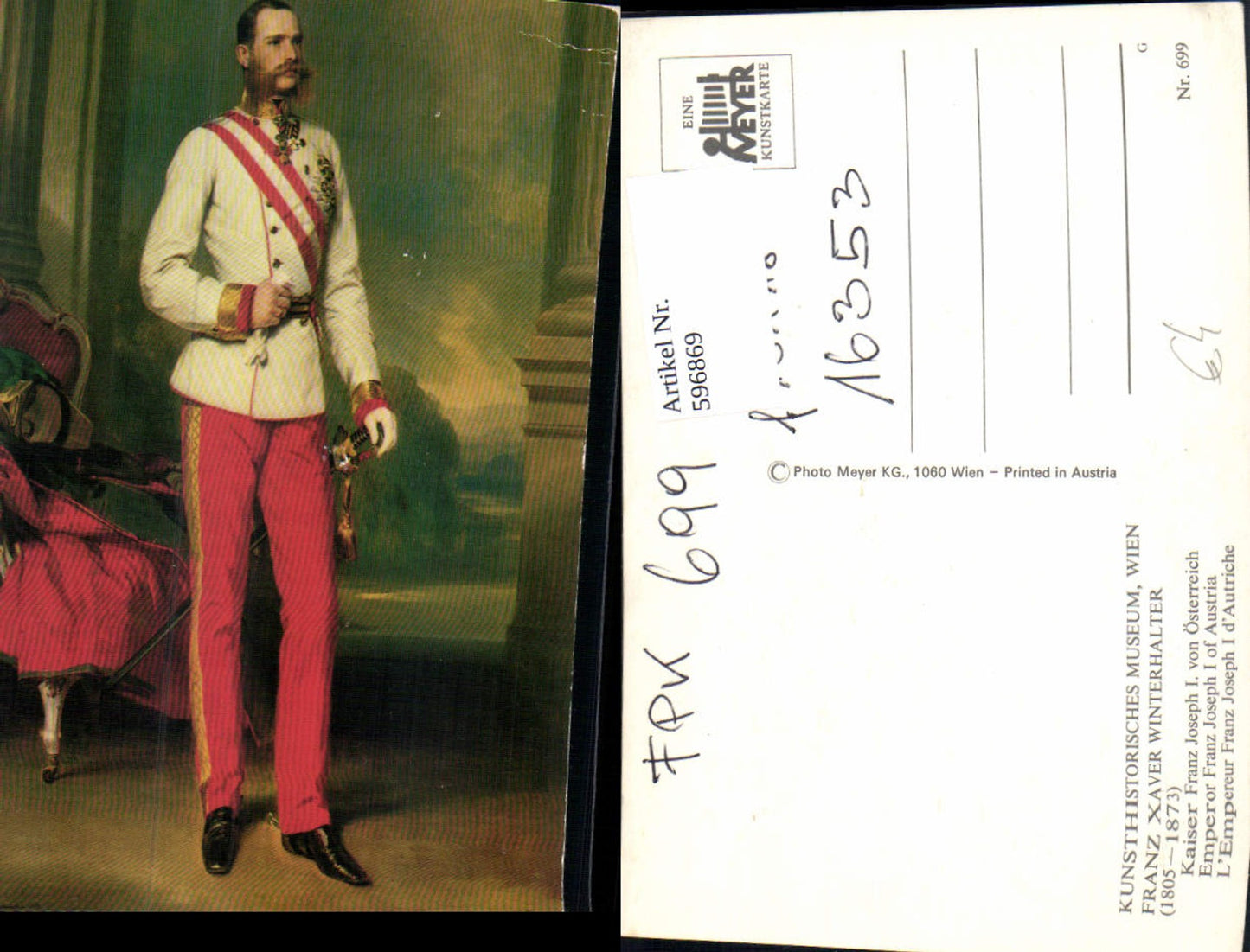 596869,Künstler Ak Franz Xaver Winterhalter Kaiser Franz Joseph Josef Adel Monarchie