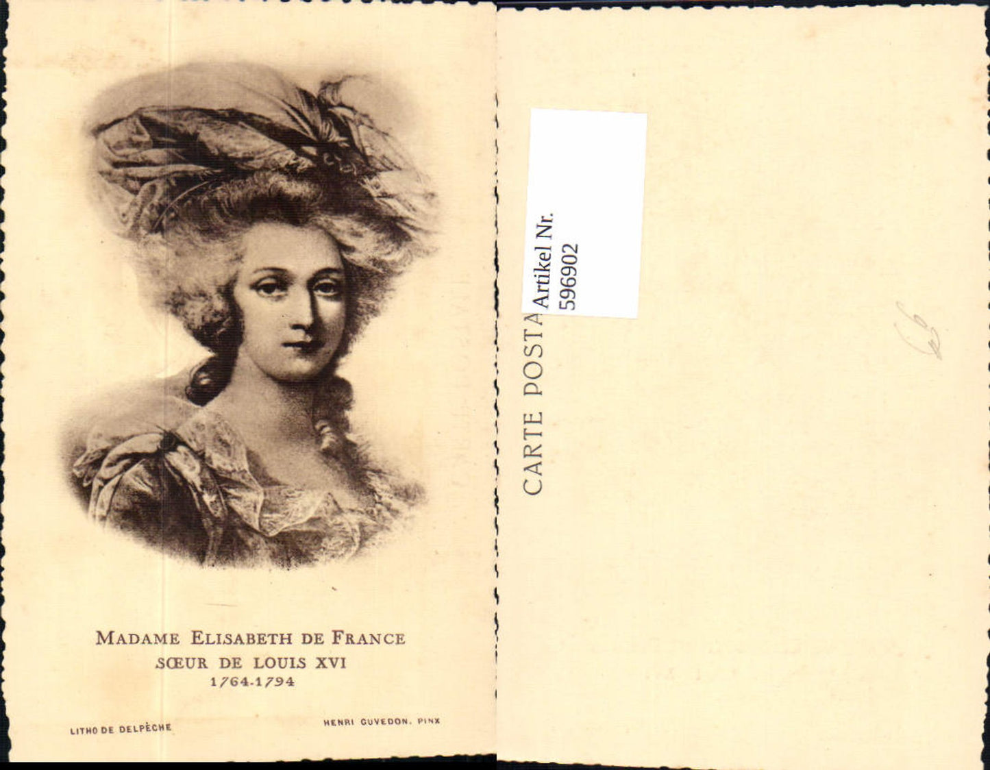 596902,Madame Elisabeth de France Portrait Adel Monarchie