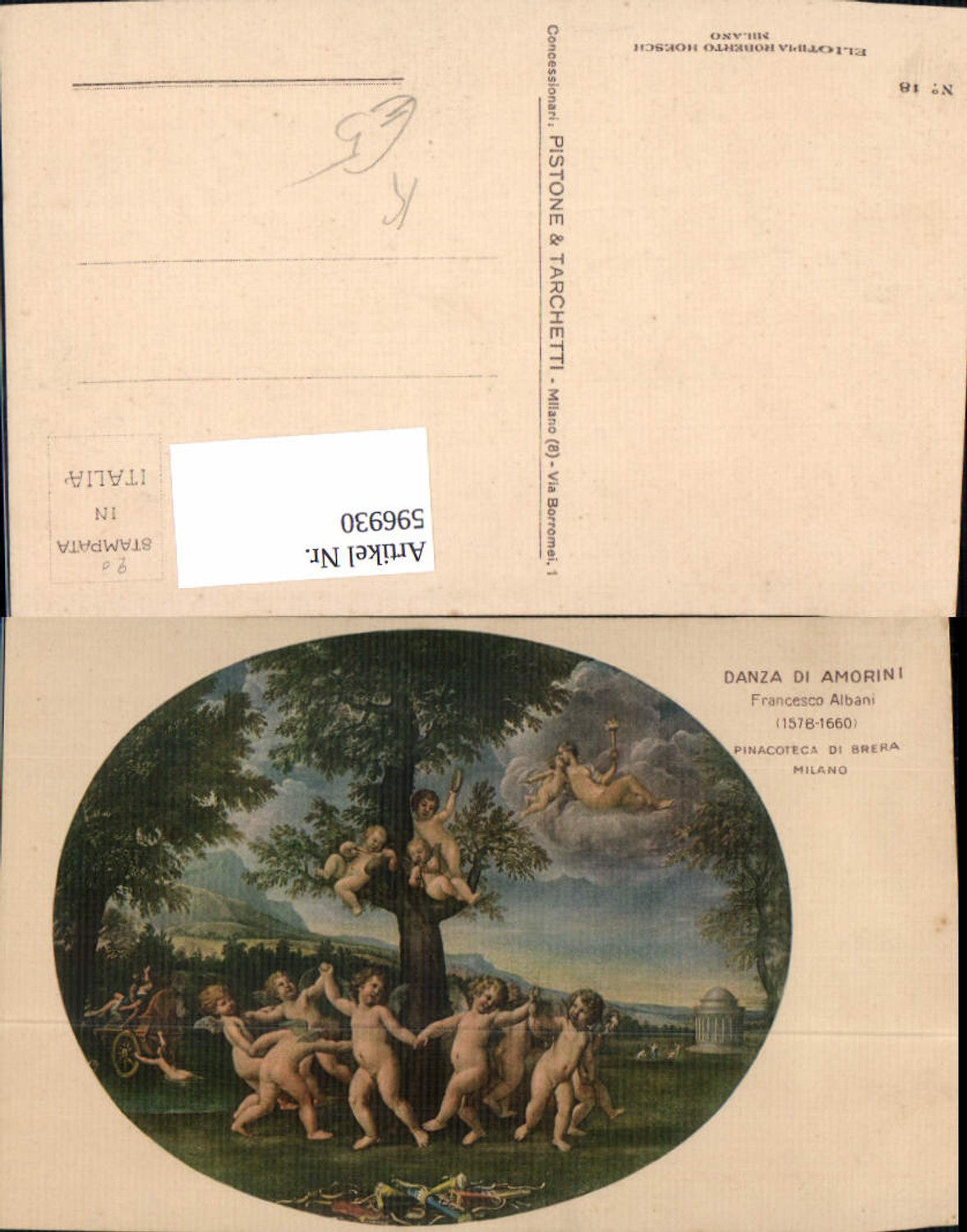 596930,Künstler Ak Francesco Albani Danza di Amorini Engel Tanzen Amor Liebe