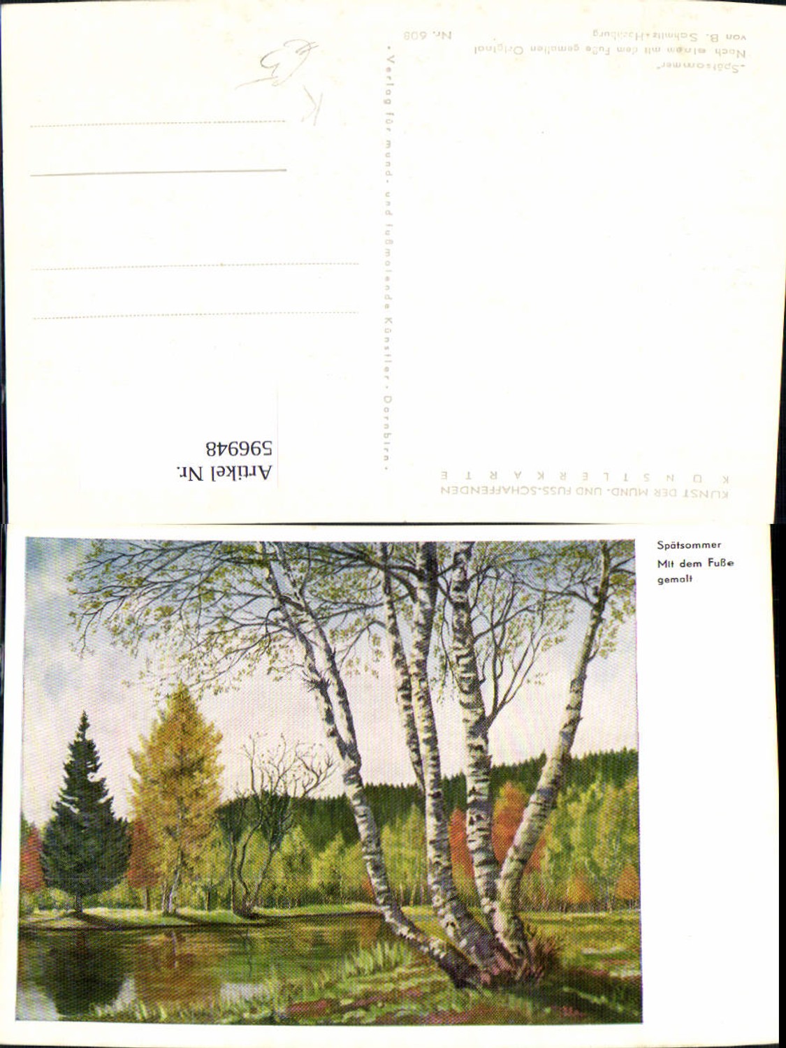 596948,Künstler Ak Fußgemalt B. Schmitz-Hochburg Spätsommer