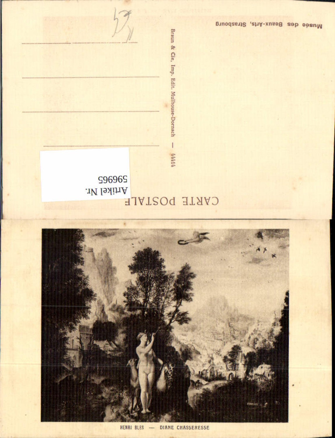 596965,Künstler Ak Henri Bles Diane Chasseresse Erotik
