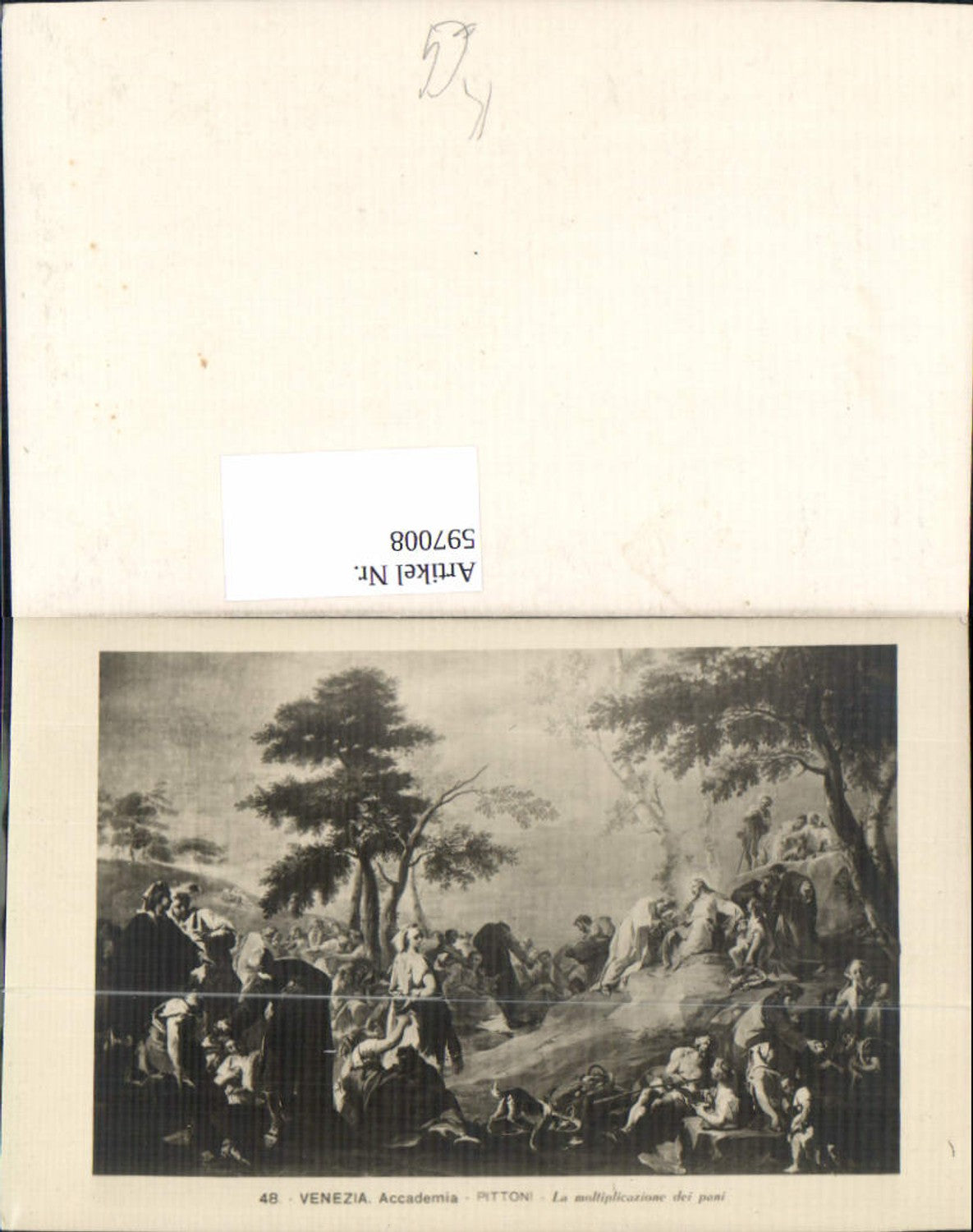 597008,Künstler Ak Pittoni La moltiplicazione d pani Jesus Jünger