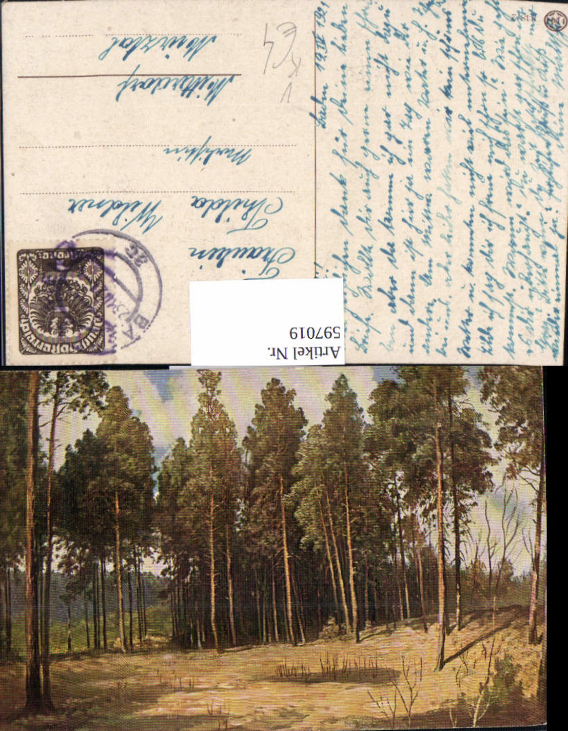 597019,Künstler Ak Wald Landschaft Lichtung pub Novolito 838/2