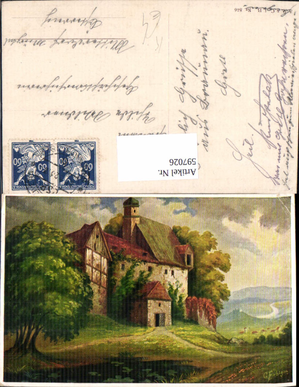 597026,Künstler Ak G. Fiebiger Schloss Gebäude Kloster