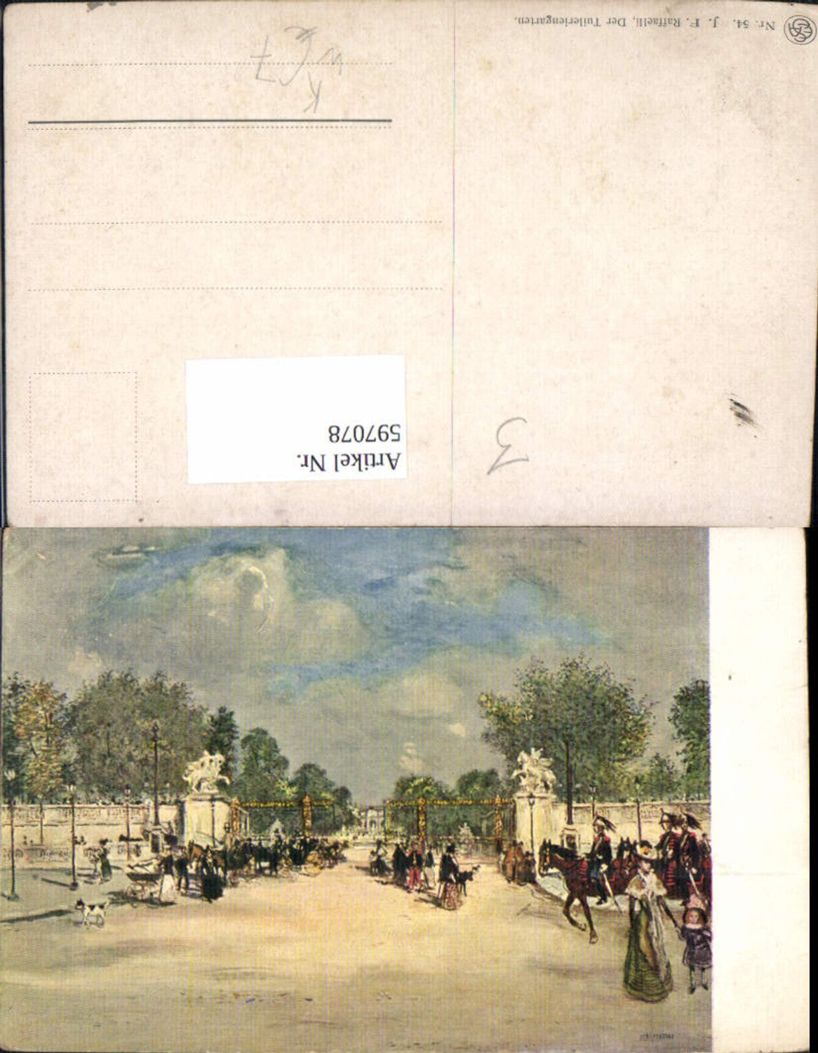597078,Künstler Ak J. F. Raffaelli Der Tuileriengarten Paris France