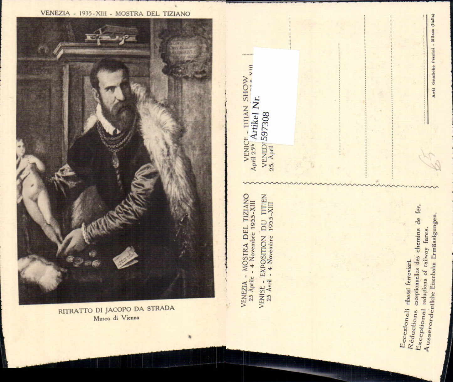 597308,Künstler Ak Tizian Ritratto di Jacopo Da Strada Kunst Wissenschaft