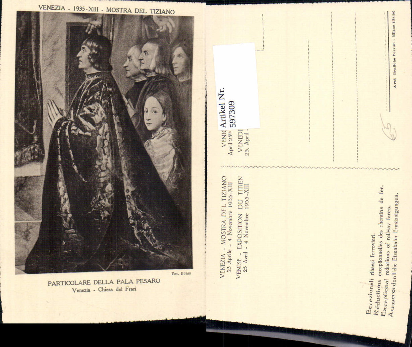 597309,Künstler Ak Tizian Particolare della Pala Pesaro Kunst Wissenschaft