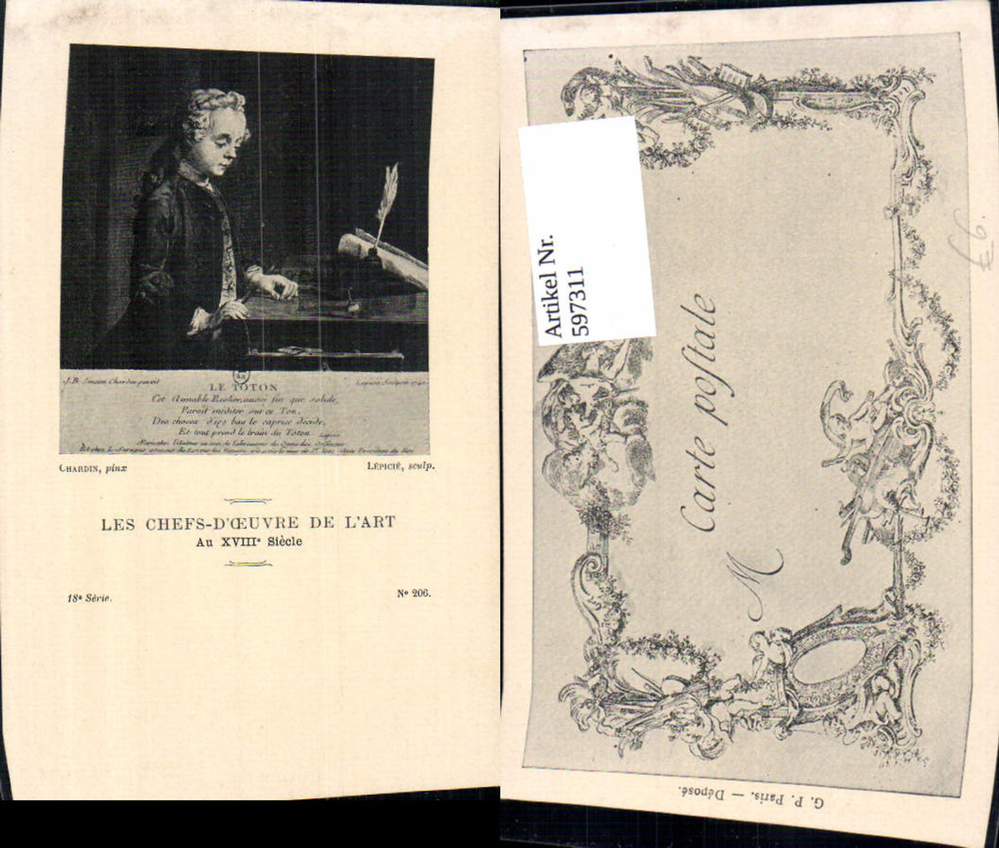 597311,Künslter Ak Simeon Chardin Lepicie Le Toton Bub Junge Kreisel Kunst Wissenschaft