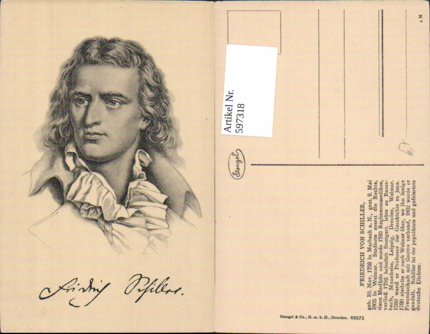 597318,Friedrich von Schiller Dichter Kunst Wissenschaft