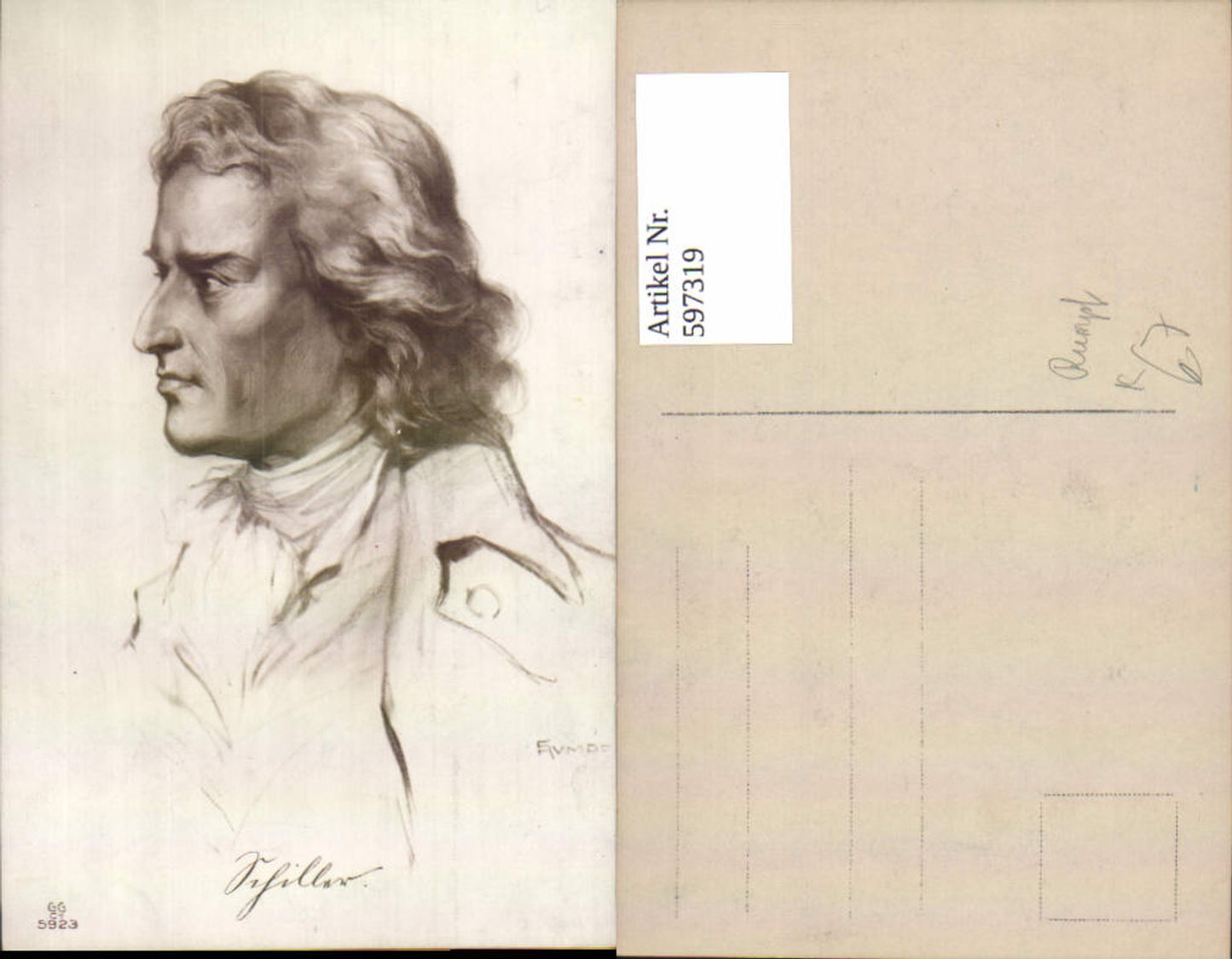 597319,Künstler Ak Rumpf Schiller Dichter Kunst Wissenschaft