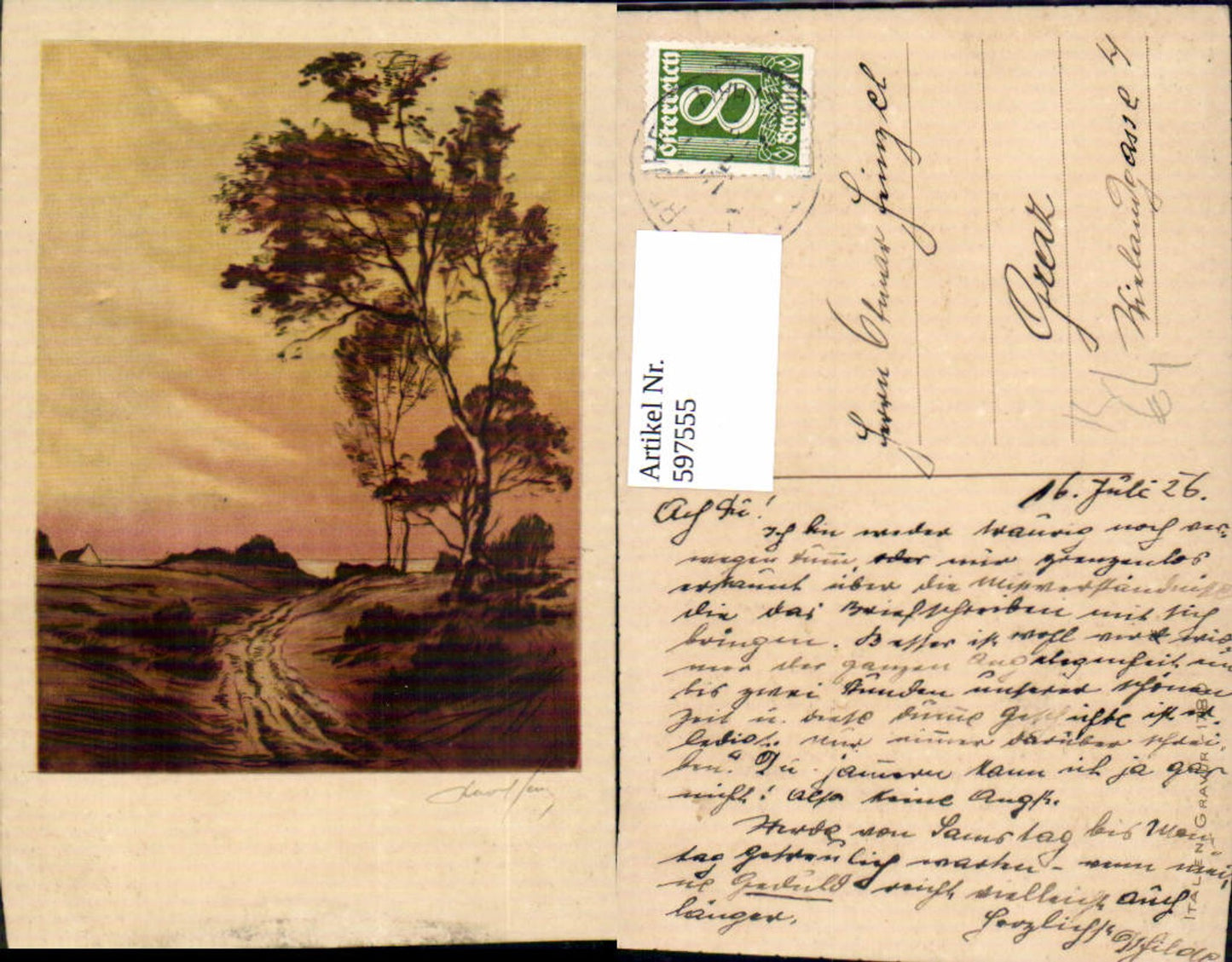 597555, Artist Ak Tree Landscape Coast i. Background