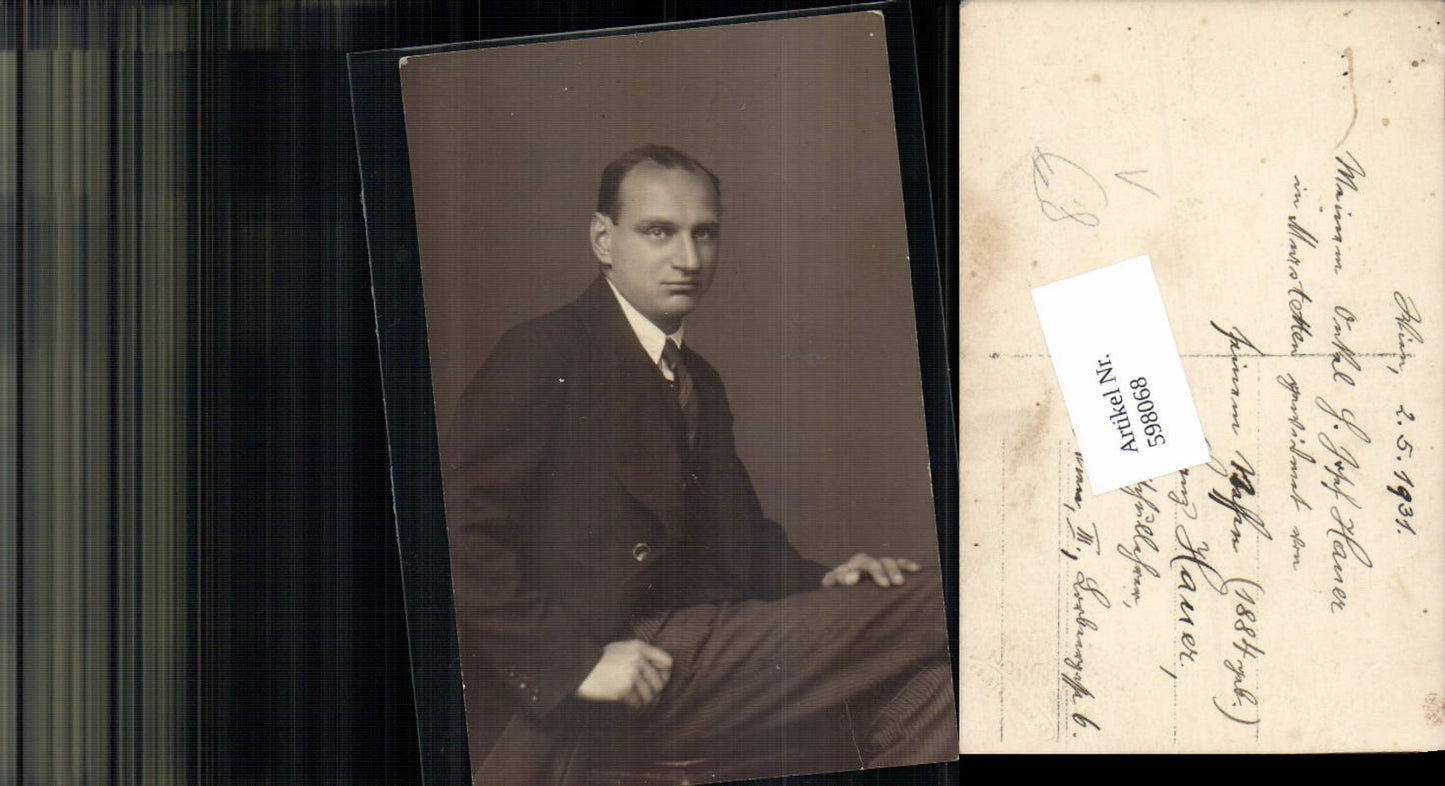 598068,Franz Hauer Wien Landstraße v. Neffe Murstetten Josef Hauer