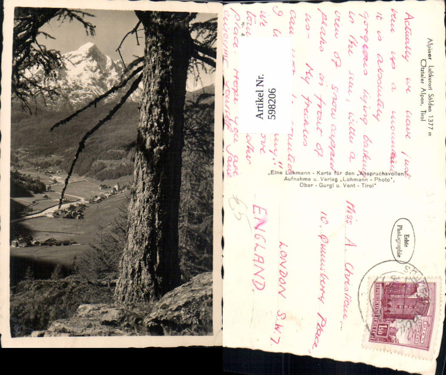 Alte Ansichtskarte – Old Postcard