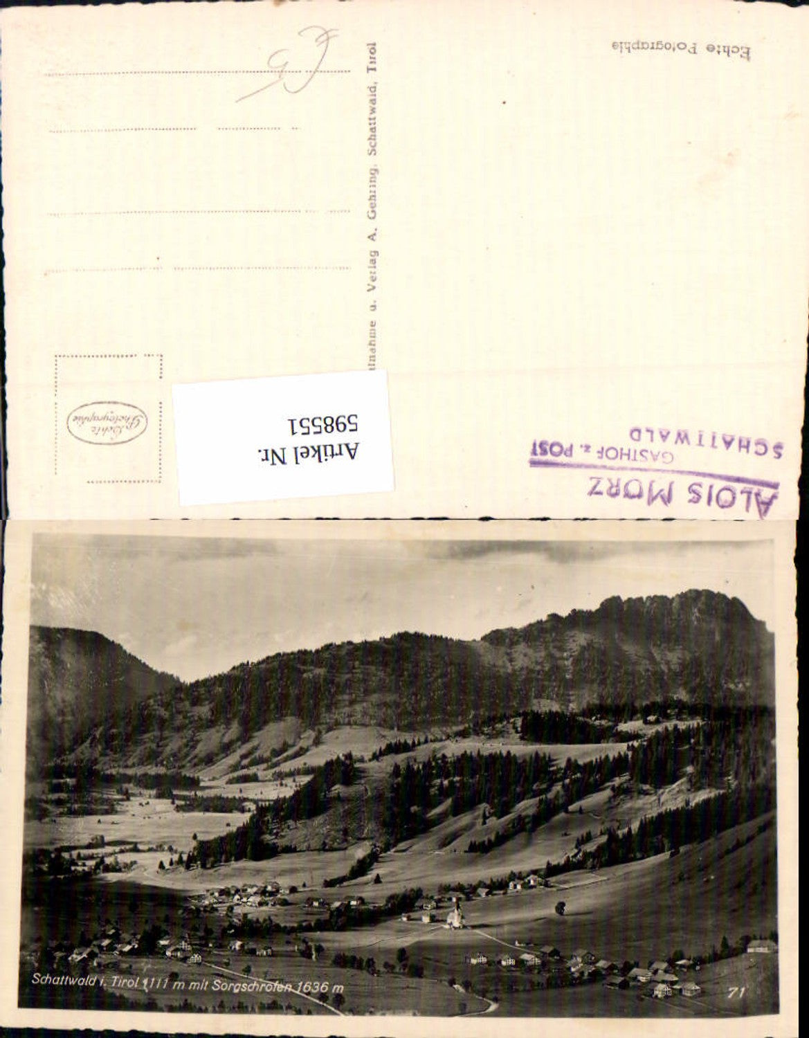 Alte Ansichtskarte – Old Postcard