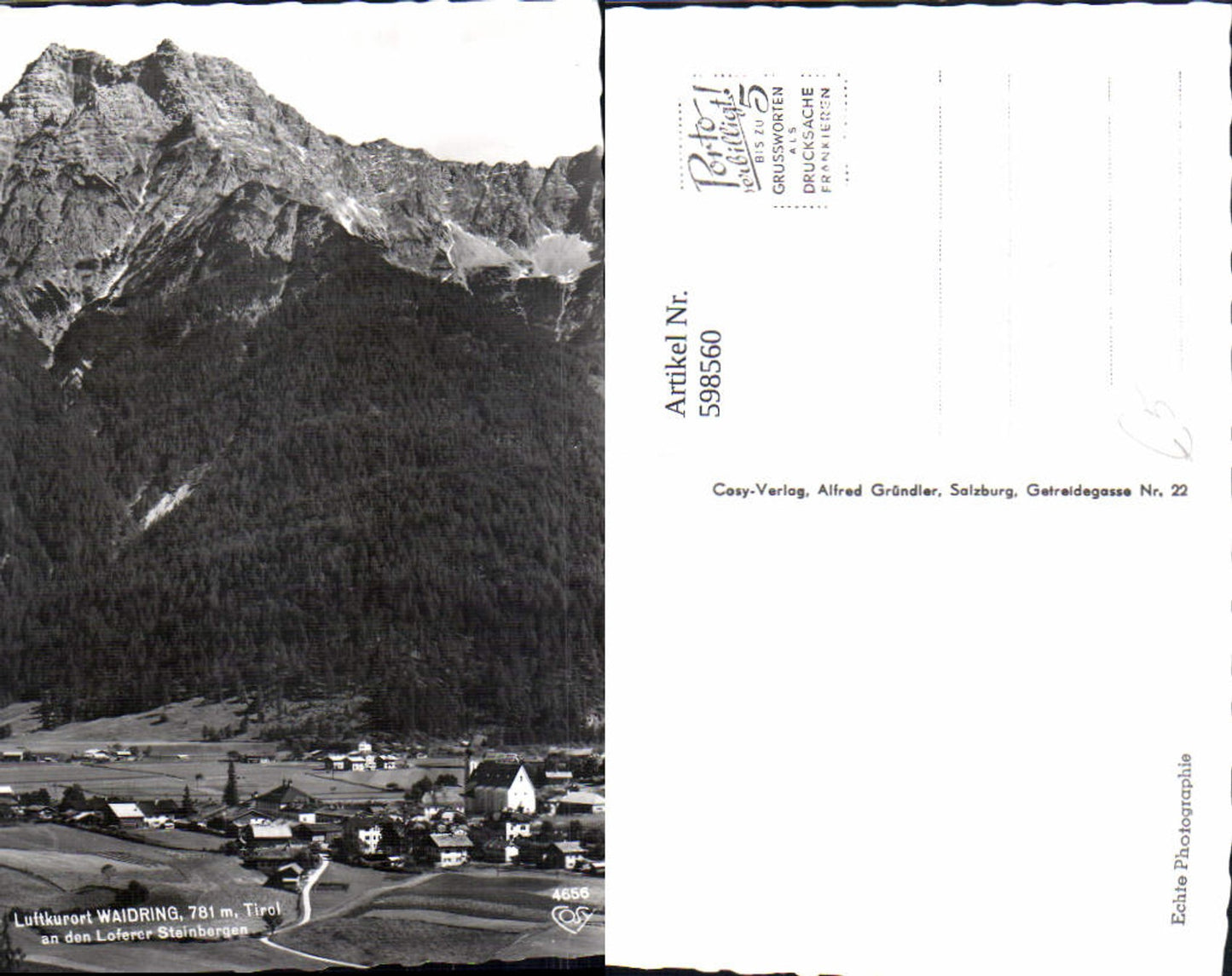 Alte Ansichtskarte – Old Postcard