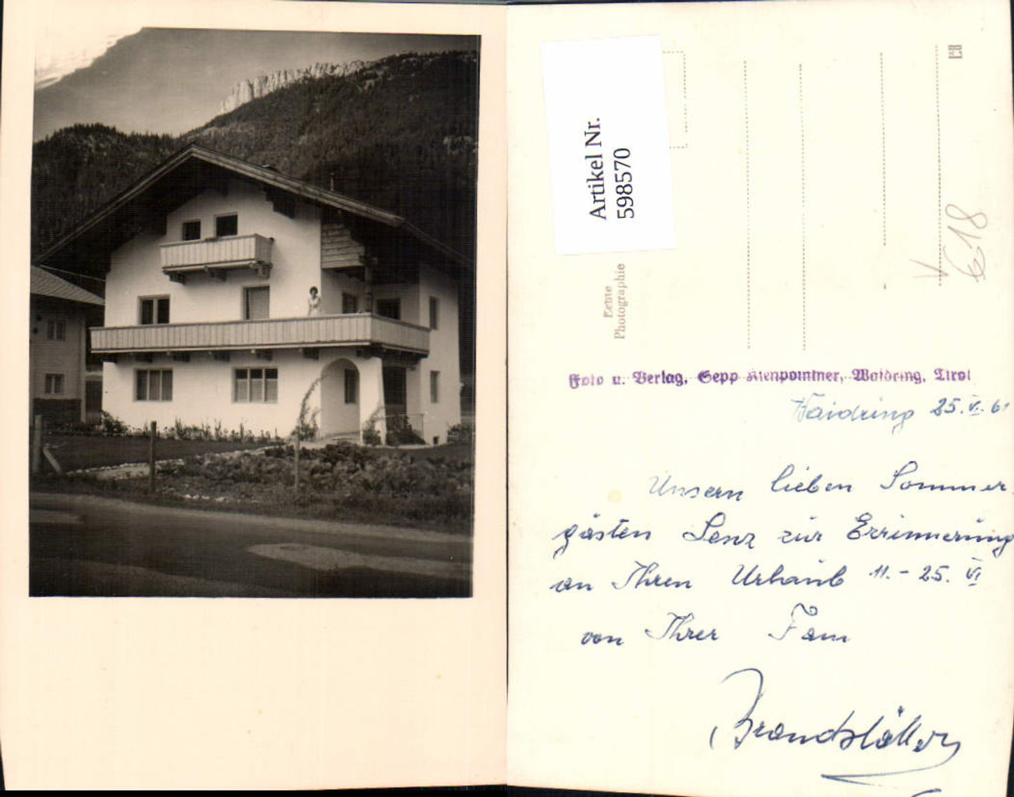 Alte Ansichtskarte – Old Postcard