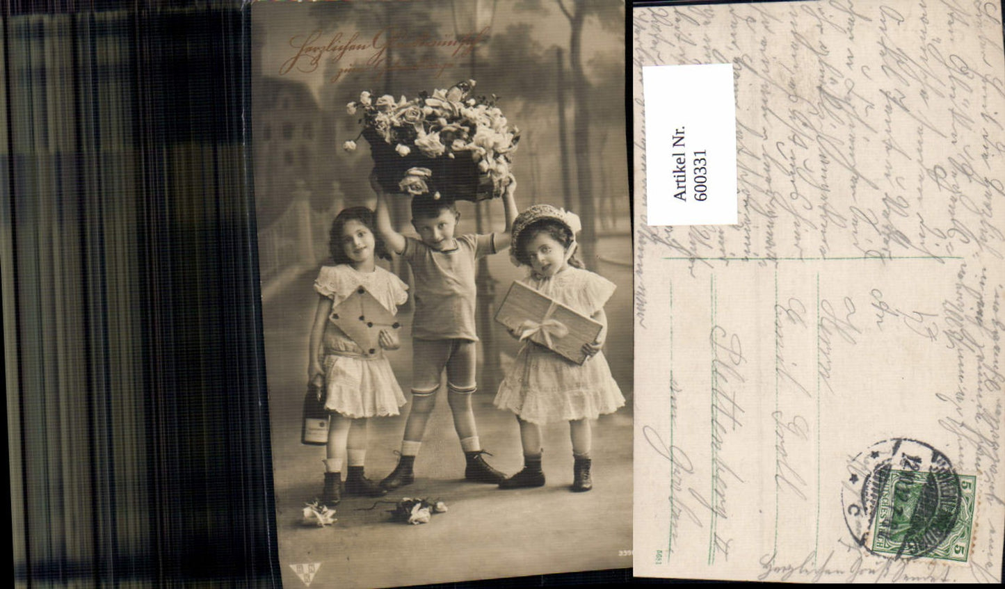 600331, Child Children Boy Girl Sparkling Wine Gift Flowers Birthday