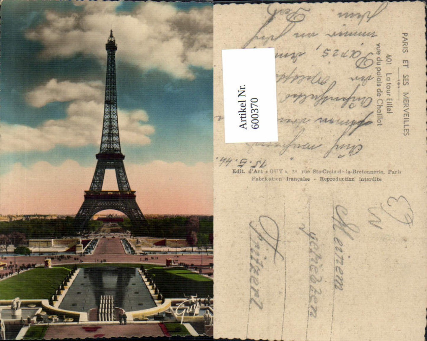 600370,Tower Paris Eiffel Tower La Tour Eiffel vue du palais de Chaillot