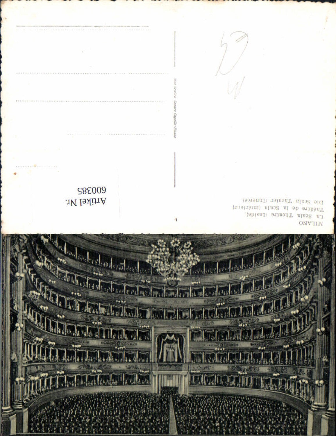 600385, Milano Milan La Scala Theatre Inside Opera House