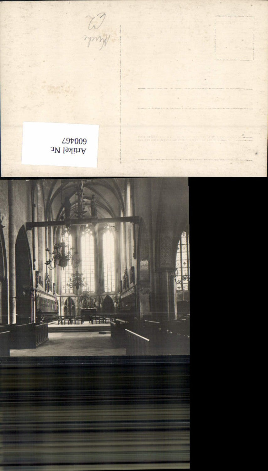600467,Foto Ak Kirche Innenansicht