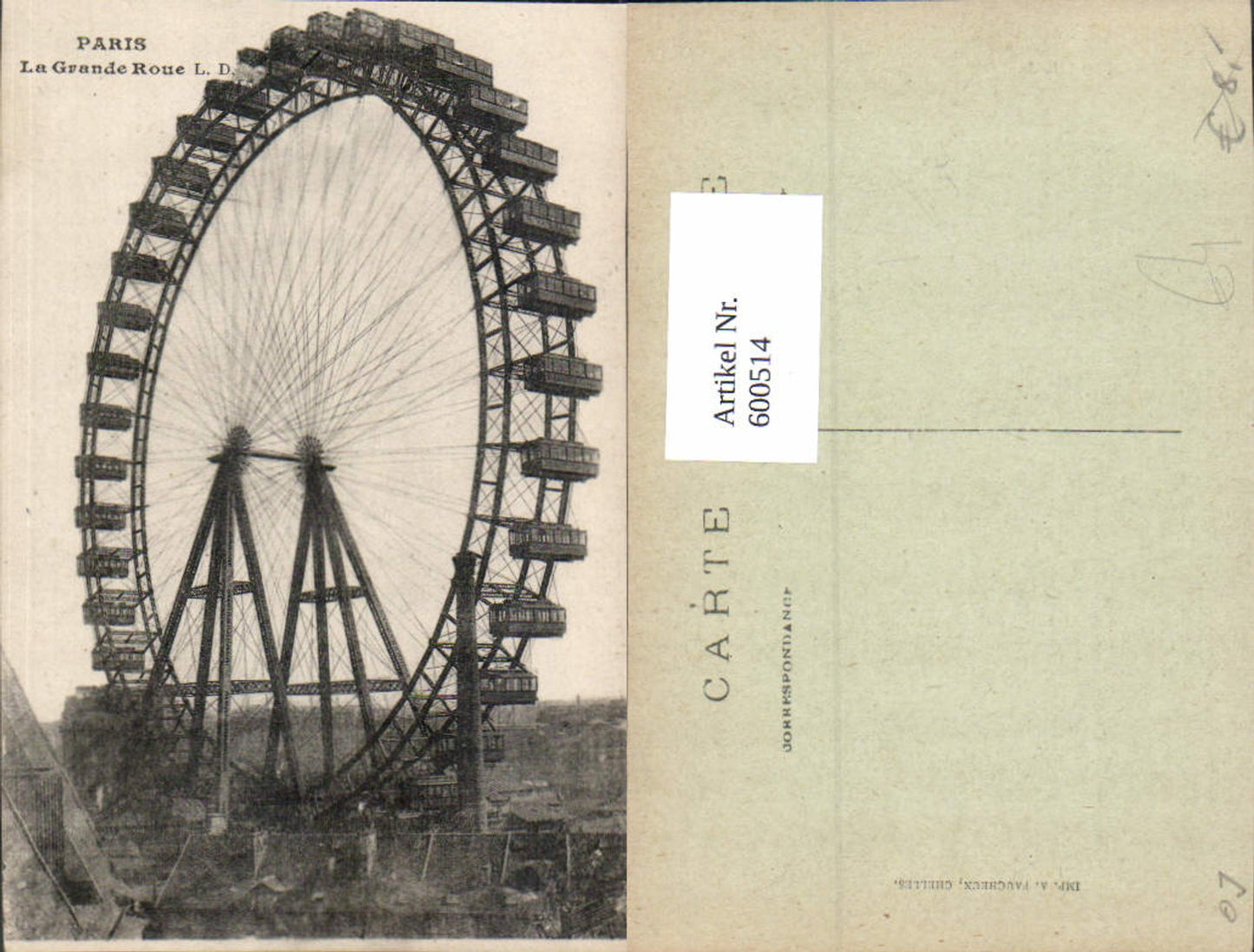 600514,Paris La Grande Roue Riesenrad France