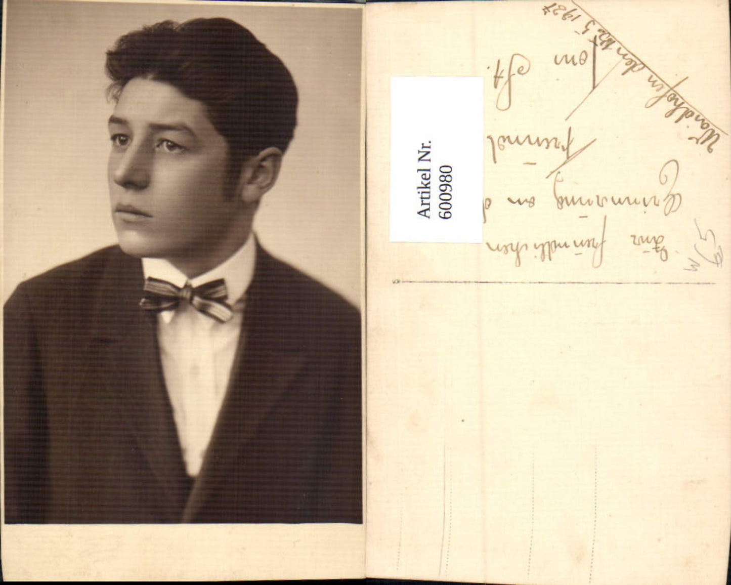 600980,Foto Ak Mann Portrait Waidhofen 1927